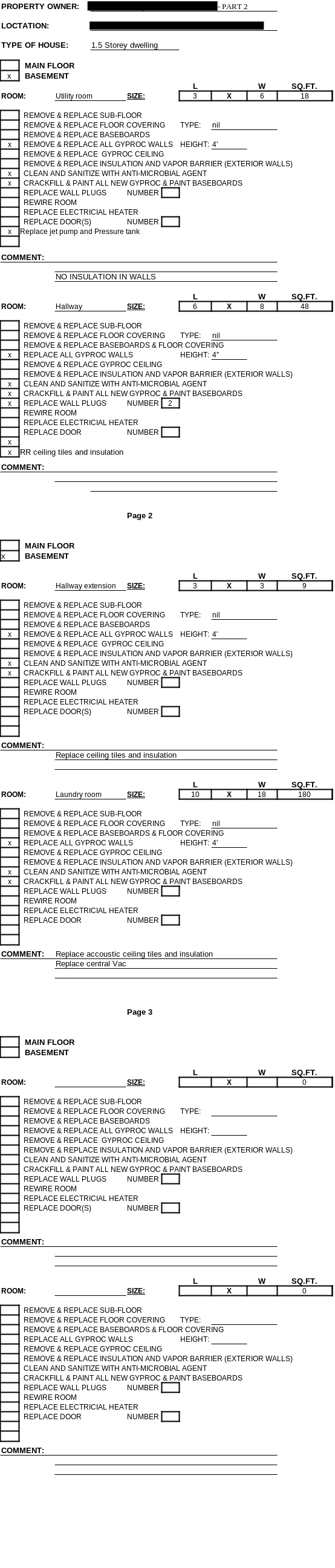 Cleanup log